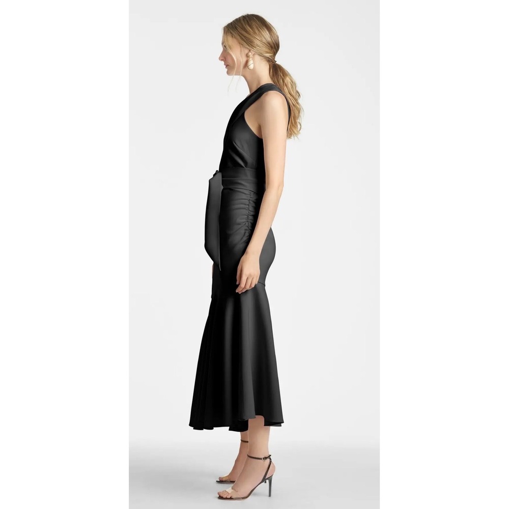 Sachin & Babi Naomi Cross Neck Asymmetric Dress‎ – Black – Size 14 – NWT - Picture 3 of 7